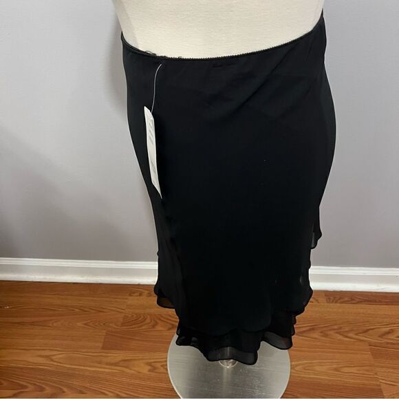 NWT MSK Clothing, Ltd. tiered ruffle black skirt - L - Picture 7 of 12